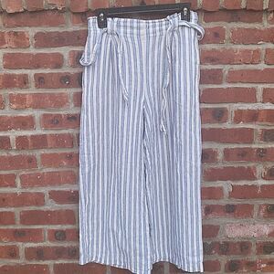 Stripped linen pants